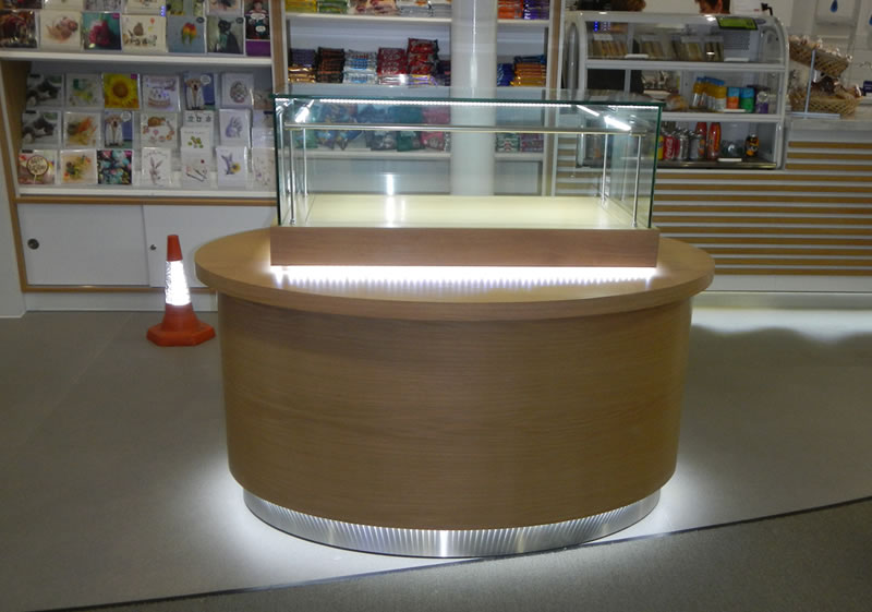 Bespoke display cabinet made from timber