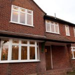 Custom timber windows with stained glass