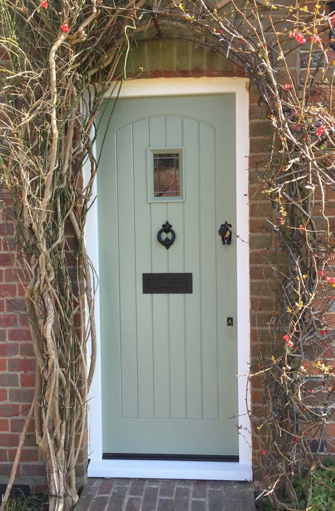 Chartwell green painted timber door