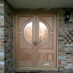 Double timber entrance door