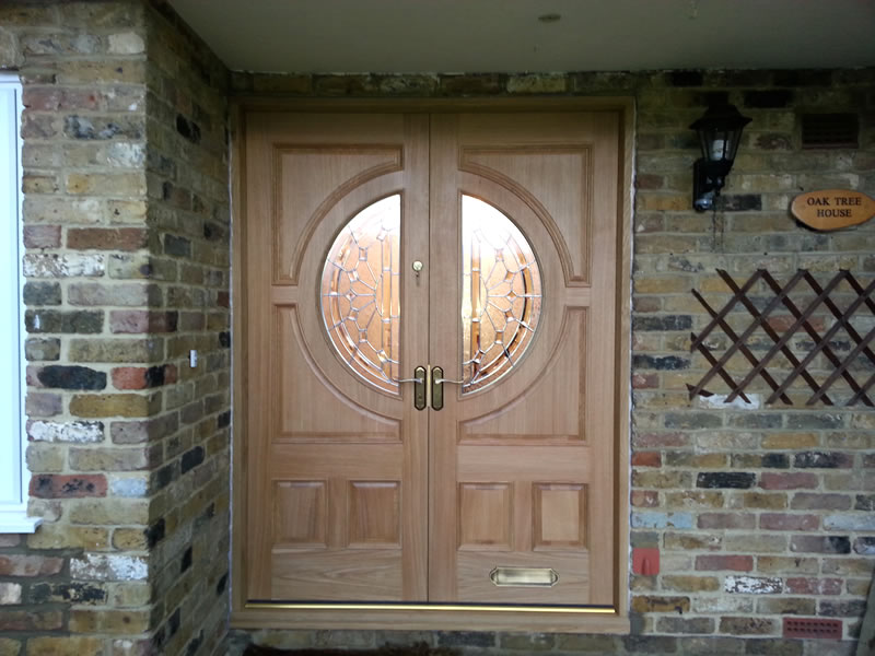 Double timber entrance door