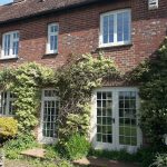 Timber double doors with georgian bars