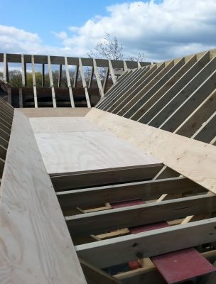 Timber roof that has been custom designed for a construction project