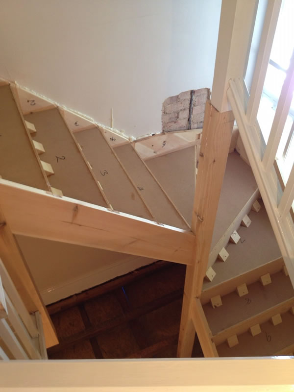 Timber staircase custom shapes