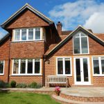 Angled timber windows