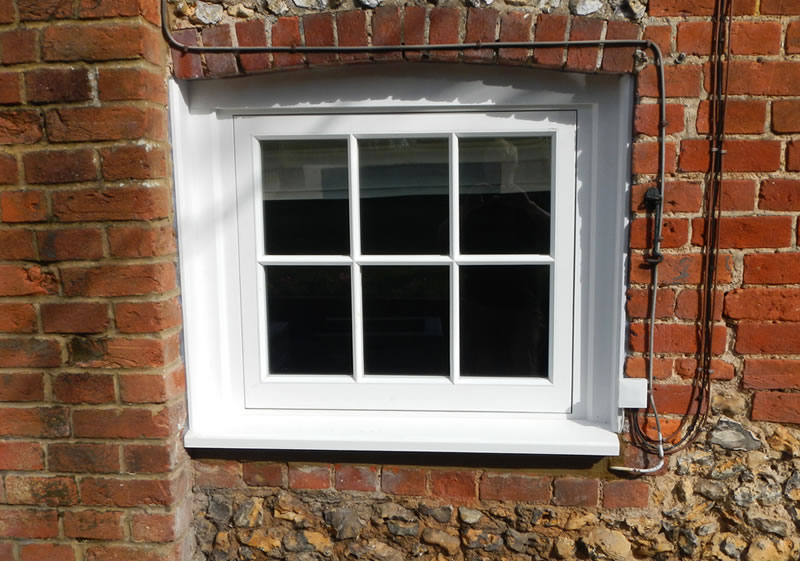 Timber window with georgian bars