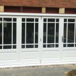 White painted patio folding doors