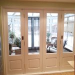 Glazed white timber bifold