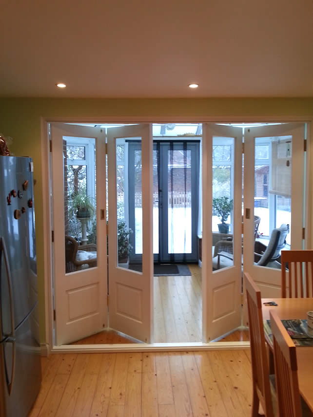 Can wooden bi-folding doors be used externally as well as internally