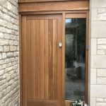 Solid Oak Timber Front Door With Sidelight