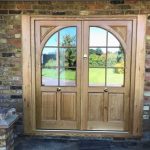 Solid Oak Front Doors With Curved Detail