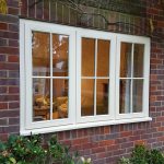 Stormproof timber window with cottage style bars